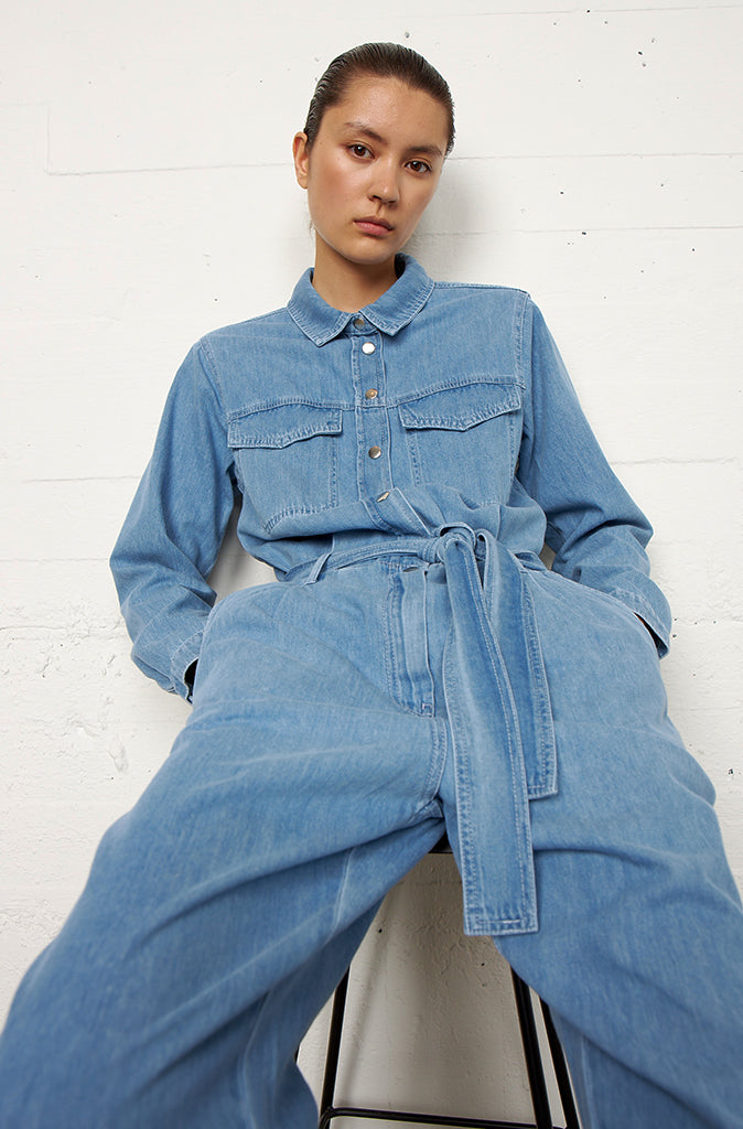 Second Female Ingrid Jumpsuit in Denim Blue